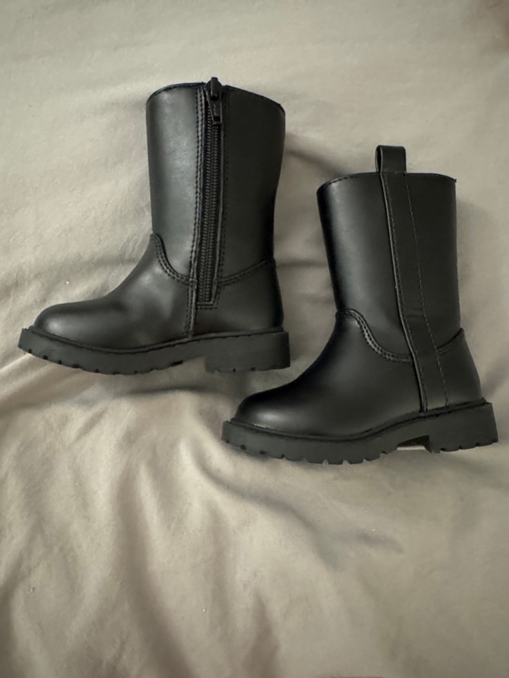 Old Navy Black Toddler Mid-Calf Zip Boots